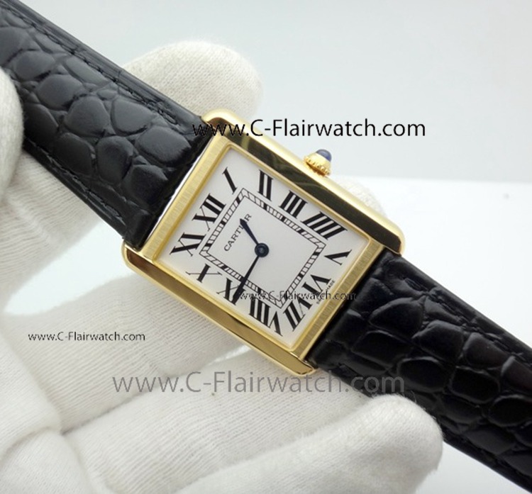 New Copy Cartier Tank Solo Watch Gold Case White Dial 27mm New Copy Cartier Tank Solo Watch Gold Case White Dial 27mm